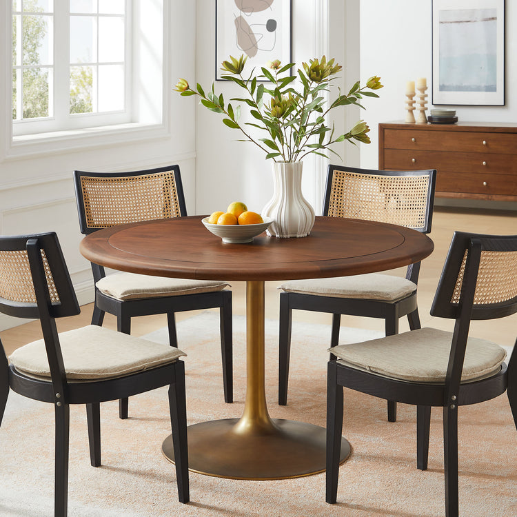 Solid Wood / Brass Walnut