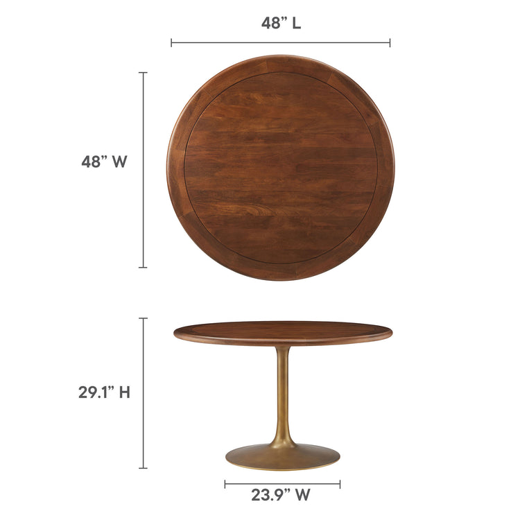 Solid Wood / Brass Walnut