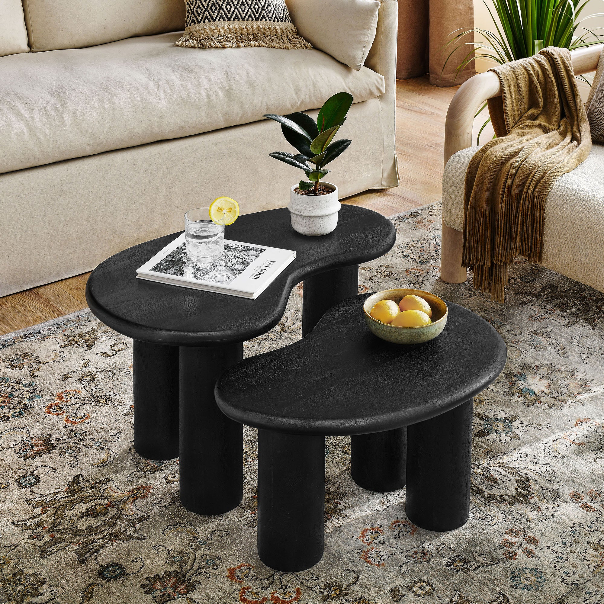 Hackney Mango Wood Nesting Coffee Table Set