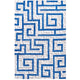 Ivory Light Gray and Blue / 8x10