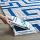 Ivory Light Gray and Blue / 8x10