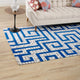 Ivory Light Gray and Blue / 8x10