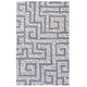 Ivory Light Gray and Sky Blue / 8x10