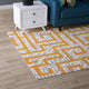Ivory Light Gray and Banana Yellow / 5x8