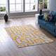 Ivory Light Gray and Banana Yellow / 5x8