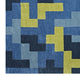 Multicolored Blue and Light Olive Green / 8x10