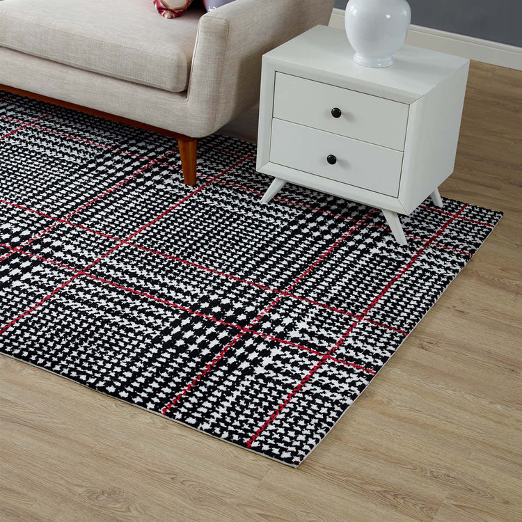 Ivory Black and Red / 5x8