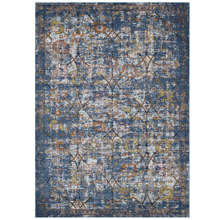 Blue Gray Yellow and Orange / 8x10