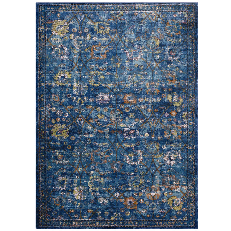 Dark Blue Yellow and Orange / 5x8