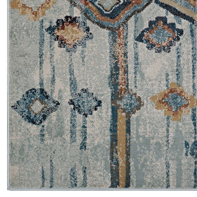 Silver Blue Beige and Brown / 8x10
