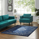 Moroccan Blue Beige and Ivory / 5x8