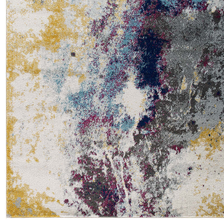 Blue Gray Yellow Ivory Pink / 8x10