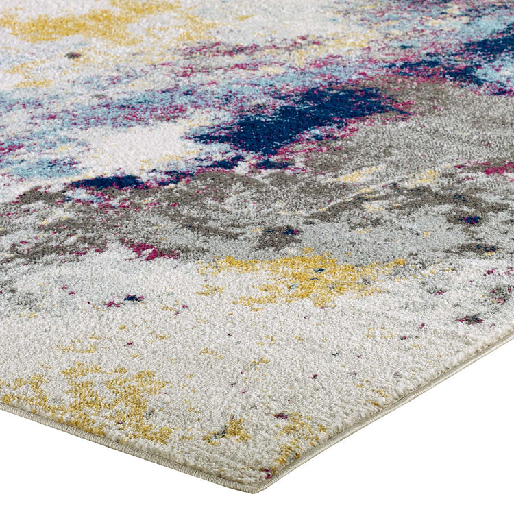 Blue Gray Yellow Ivory Pink / 8x10