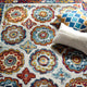 Ivory Blue Red Orange Yellow / 5x8