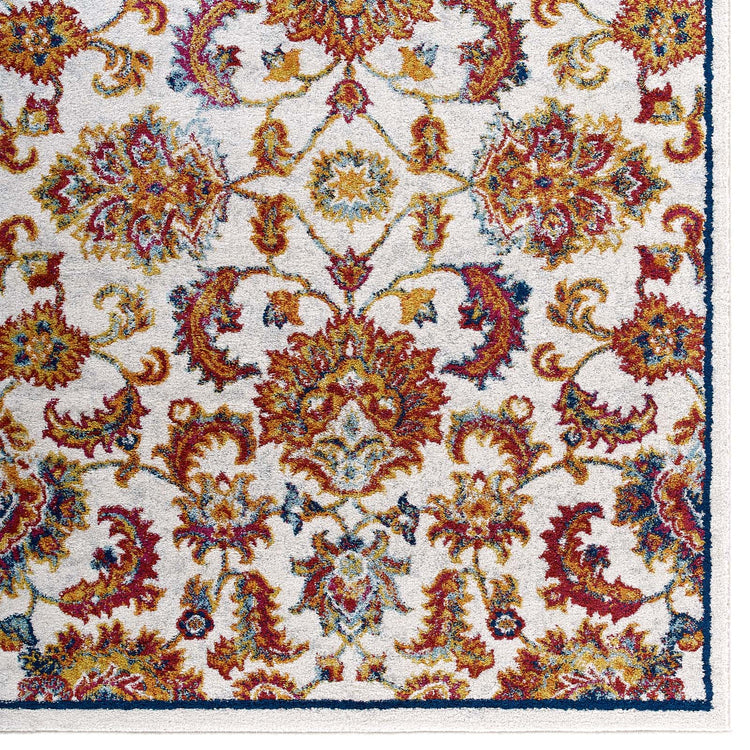 Ivory Blue Orange Yellow Red / 8x10