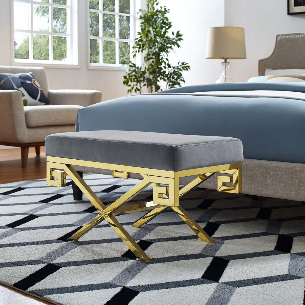 Colvent Bench Rove Velvet Performance Velvet Bench – Modway