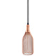 Glimmer Bottle-Shaped Rose Gold Pendant Light