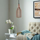 Glimmer Bottle-Shaped Rose Gold Pendant Light