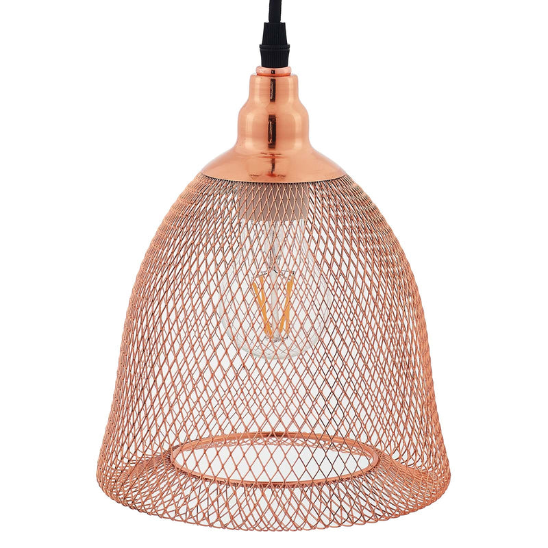 Glimmer Bell-Shaped Rose Gold Pendant Ligh