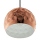 Dimple 10" Half-Sphere Rose Gold Pendant Light