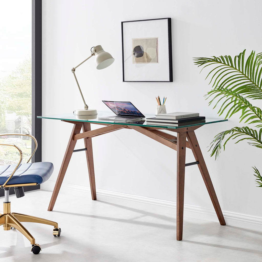 Steadfast Glass Top Office Desk – Modway