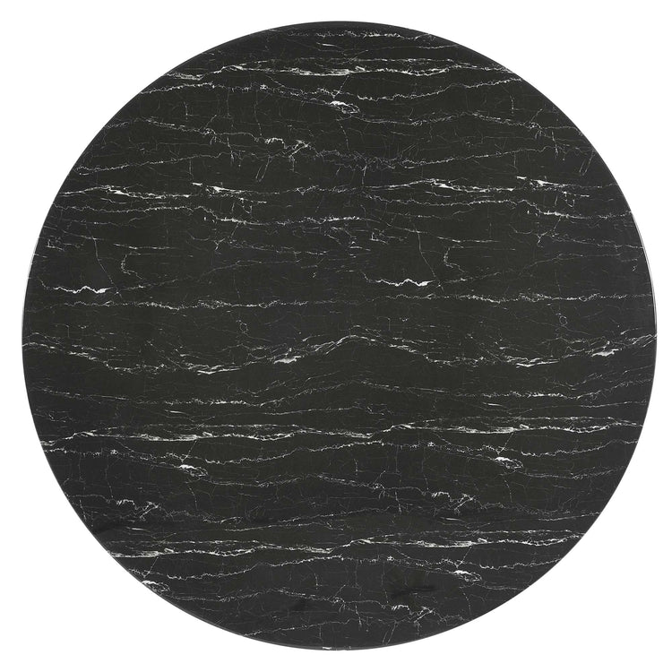 Faux Marble / Black Black