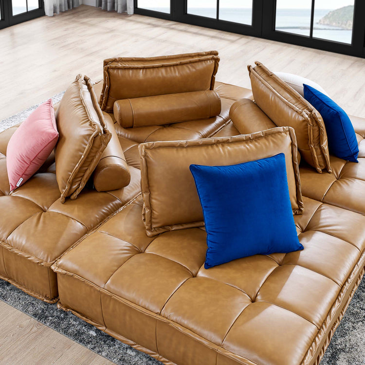 4 cushion leather sofa best sale