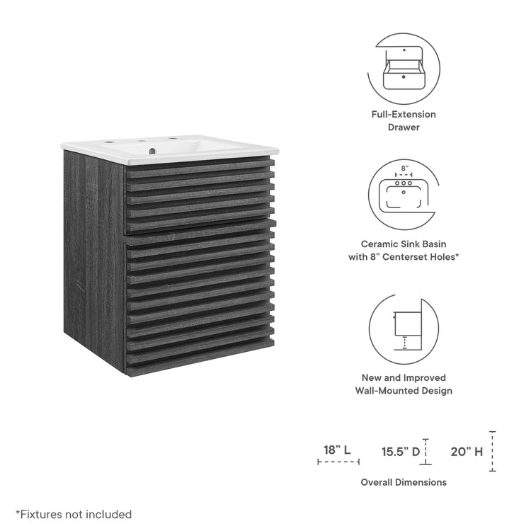 Charcoal White / 18" 