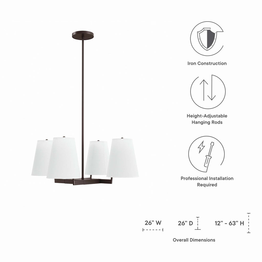 Meritage Led Light Mercer 4-Light Pendant Light – Modway