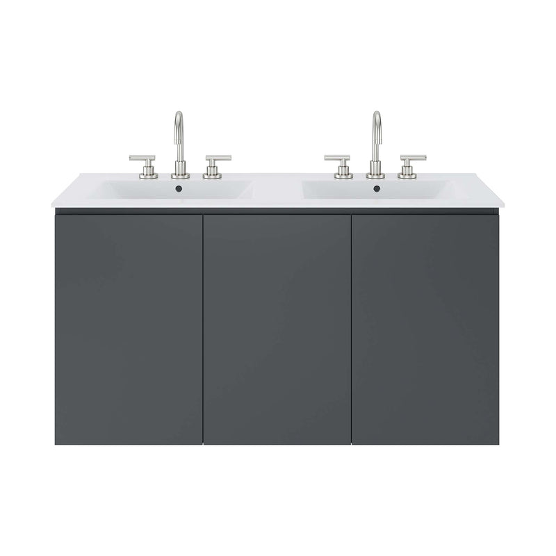 Gray White / 48" Double