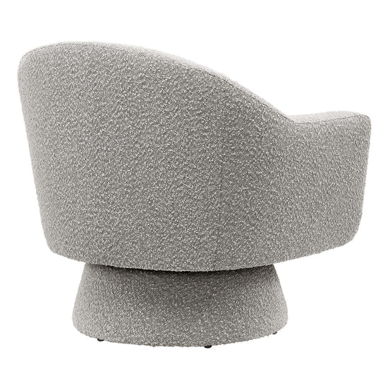 Modway Astral Boucle Fabric Upholstered Accent Swivel Chair in Ivory