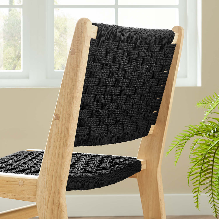 Paper Rope Chair Saoirse Woven Rope Wood Dining Side Chair - Set of 2