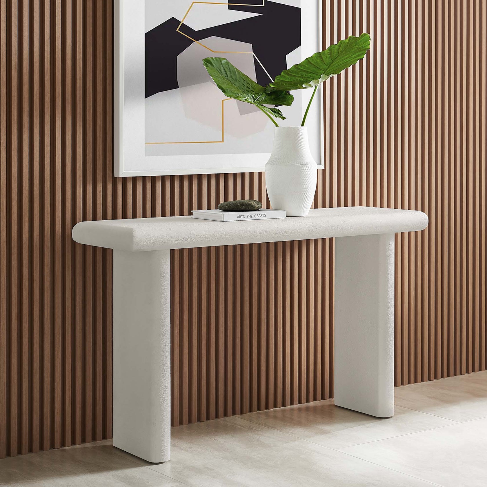 Curated visual reference: Relic Concrete Textured Console Table Photo Inspiration