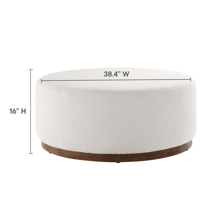 Tilden Large 38" Round Boucle Upholstered Ottoman