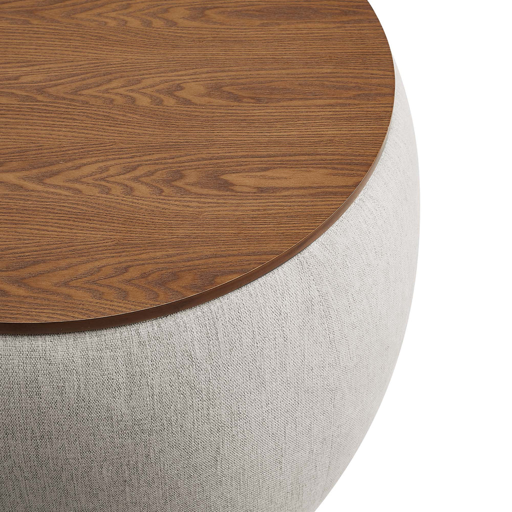 Hesthered Perla Woven Heathered Fabric Upholstered Storage Ottoman – Modway