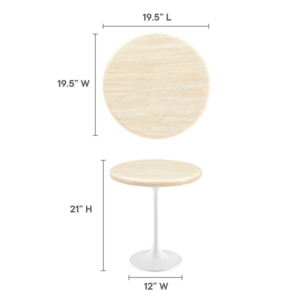 White Travertine / 20"