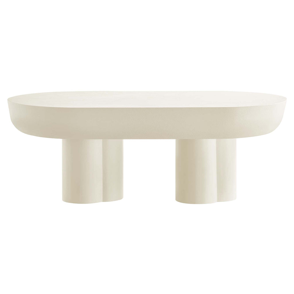 Caspian Oval Concrete Coffee Table – Modway