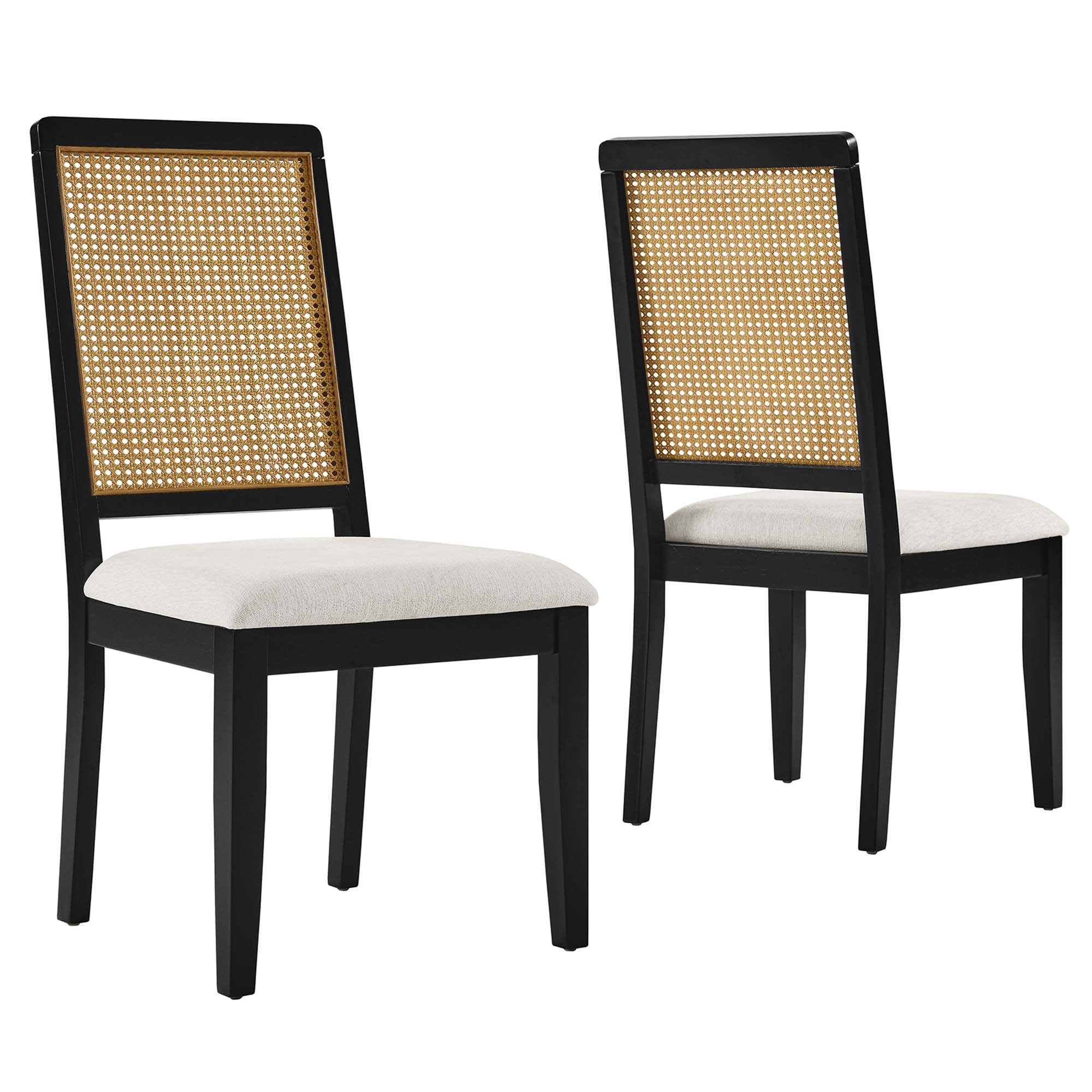 Black Natural Heathered Weave Ivory