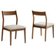 Walnut Heathered Weave Beige / Armchairs