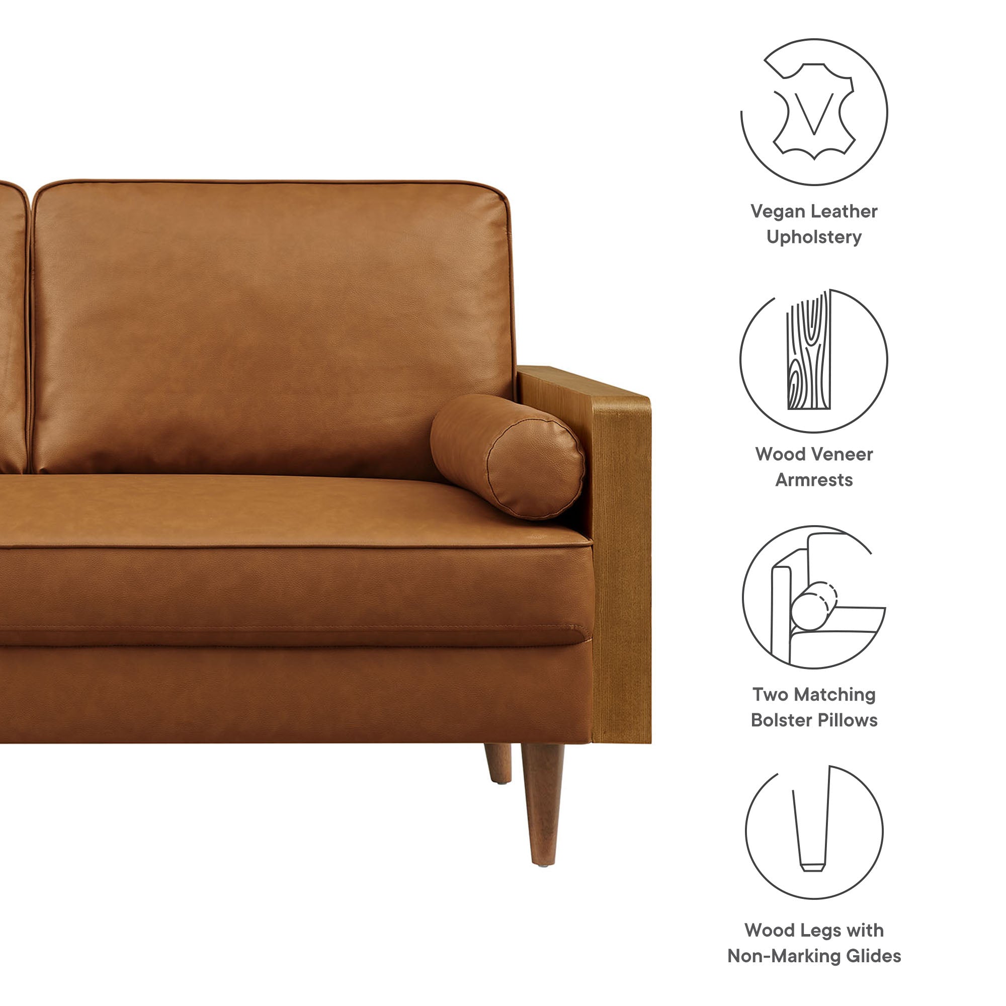 Kellan Vegan Leather Loveseat – Modway