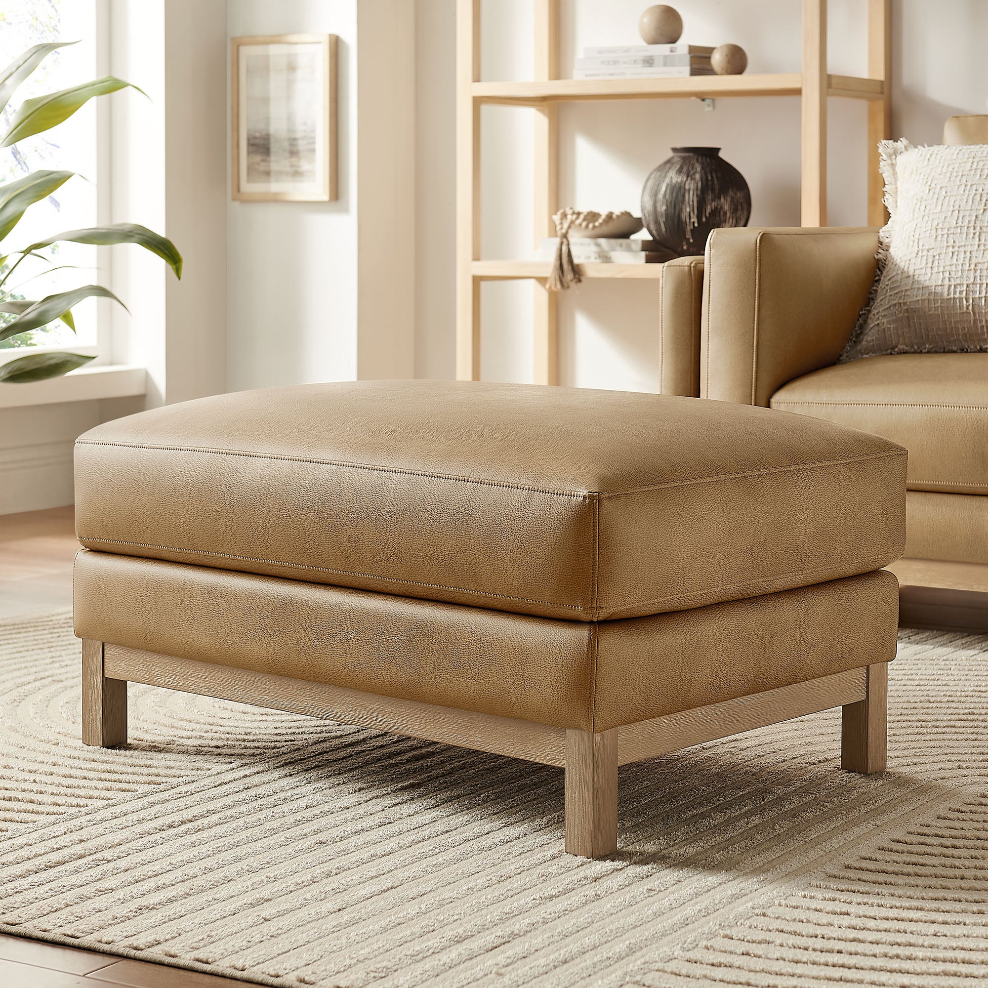 Roscoe Vegan Leather Ottoman – Modway