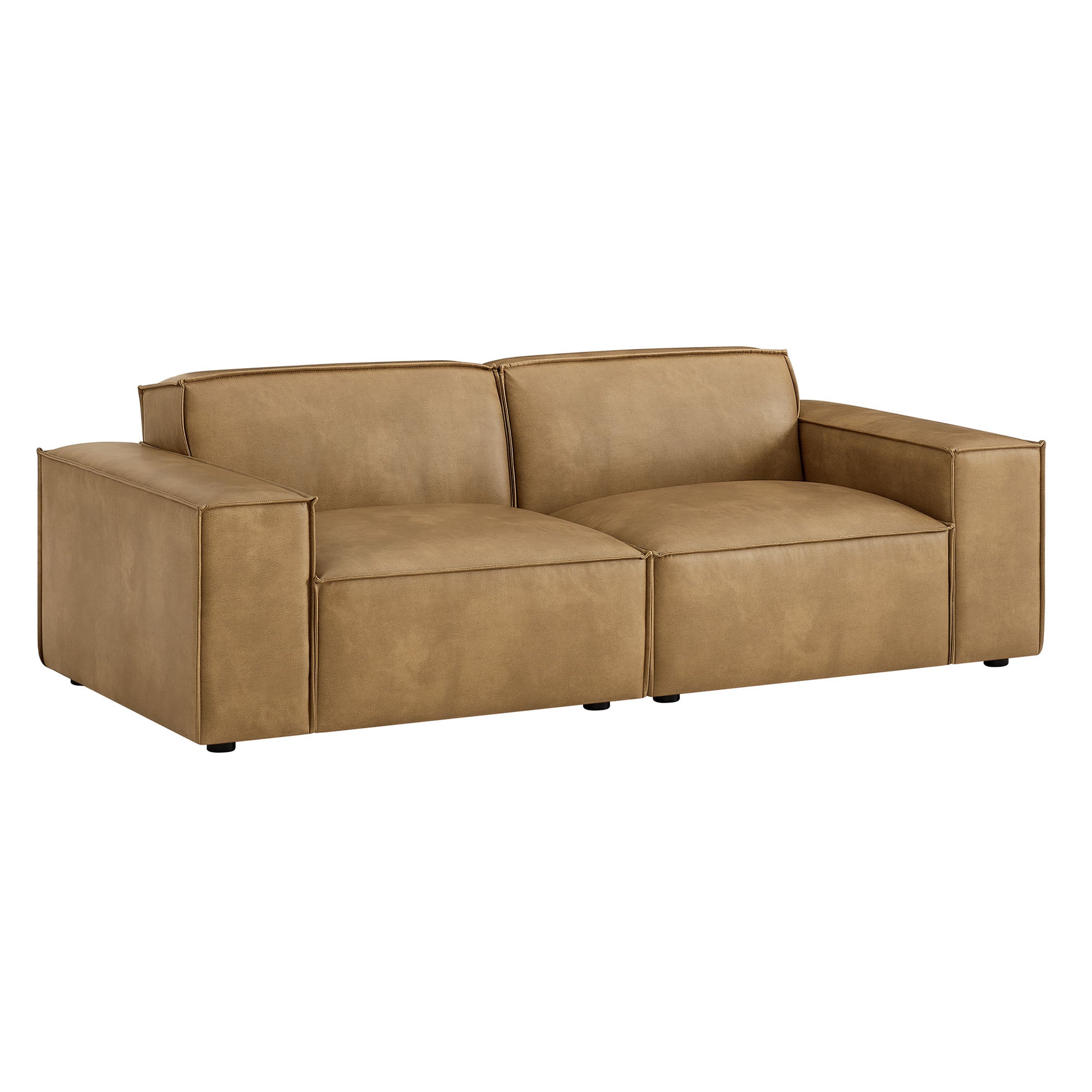 Restore 2-Piece Vegan Leather Modular Loveseat – Modway