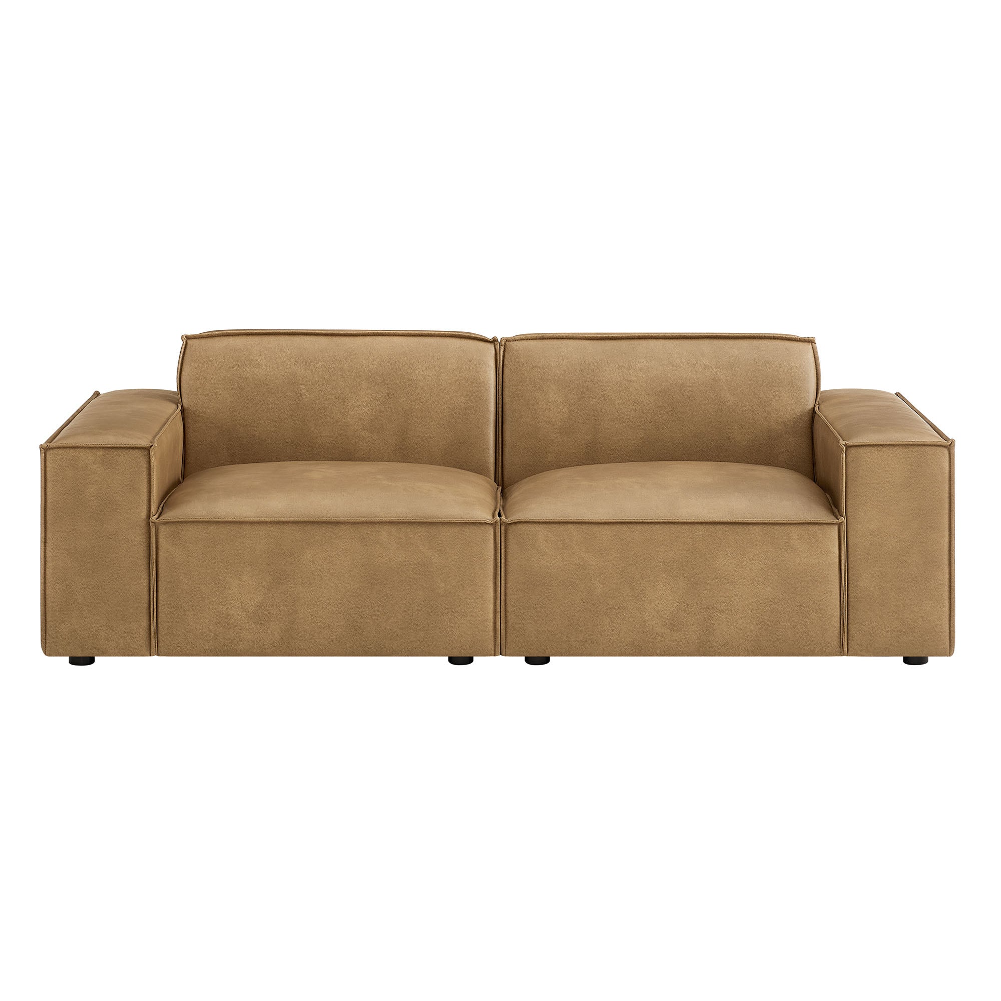 Restore 2-Piece Vegan Leather Modular Loveseat – Modway