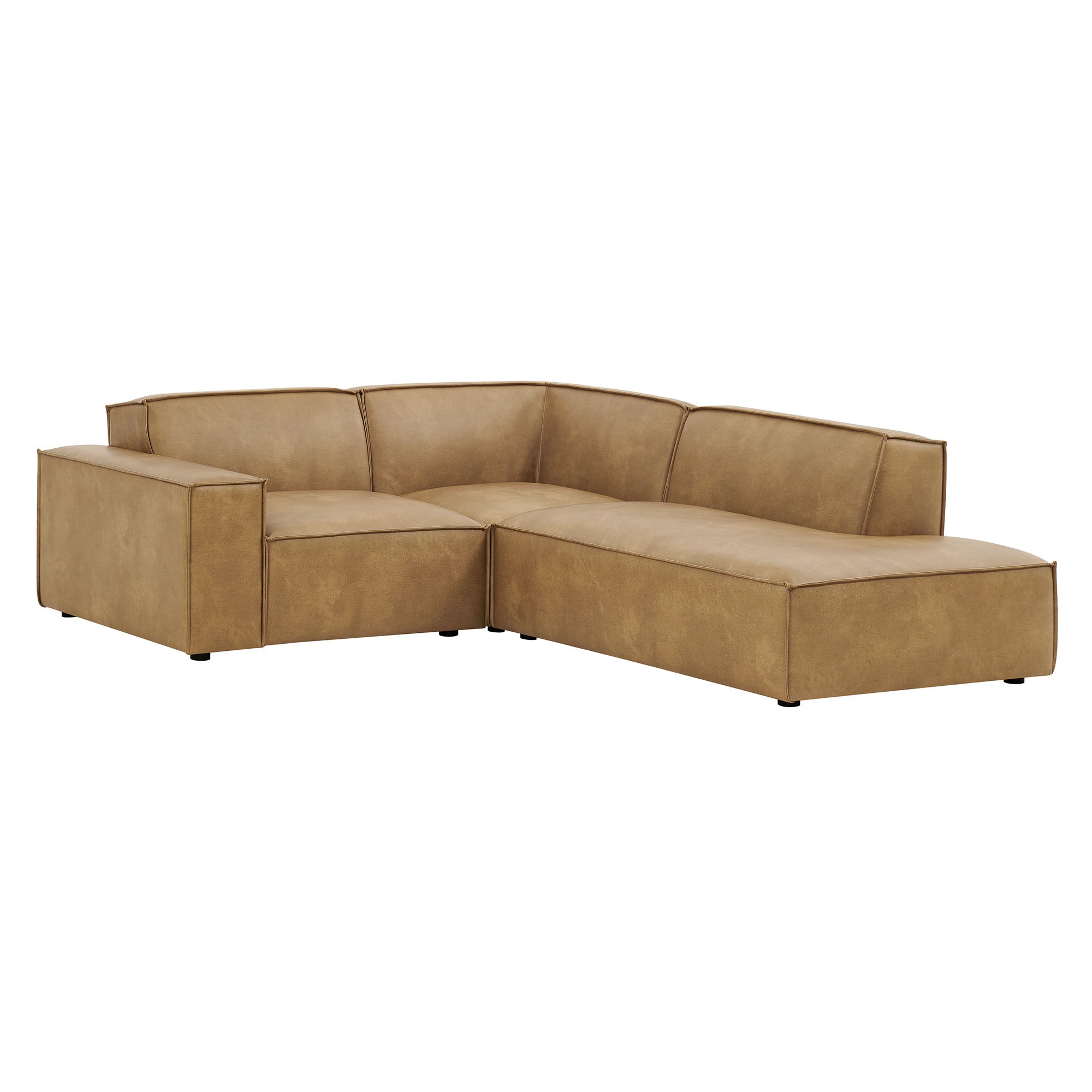 Restore 2-Piece Vegan Leather Modular Loveseat – Modway