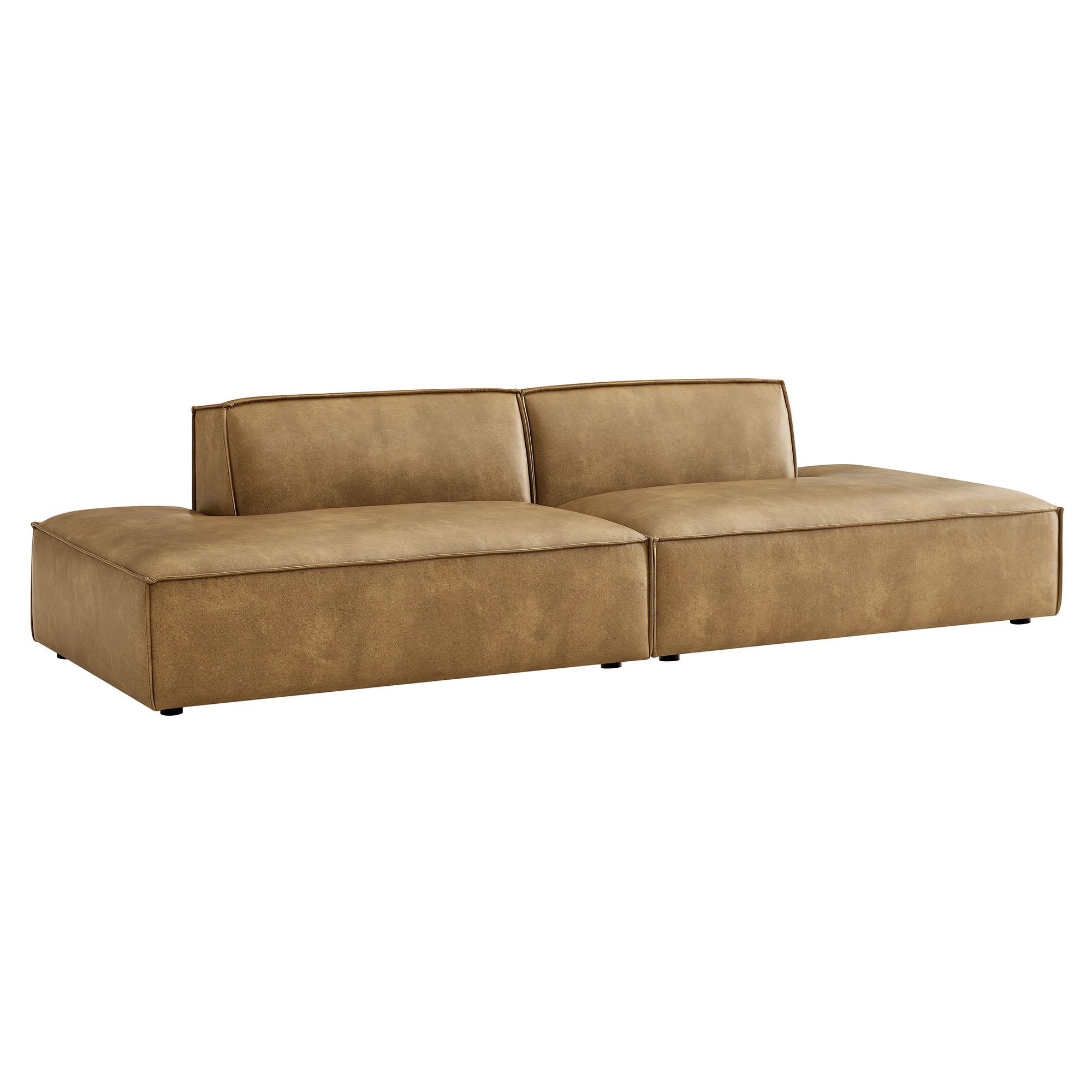 Restore 2-Piece Vegan Leather Modular Loveseat – Modway