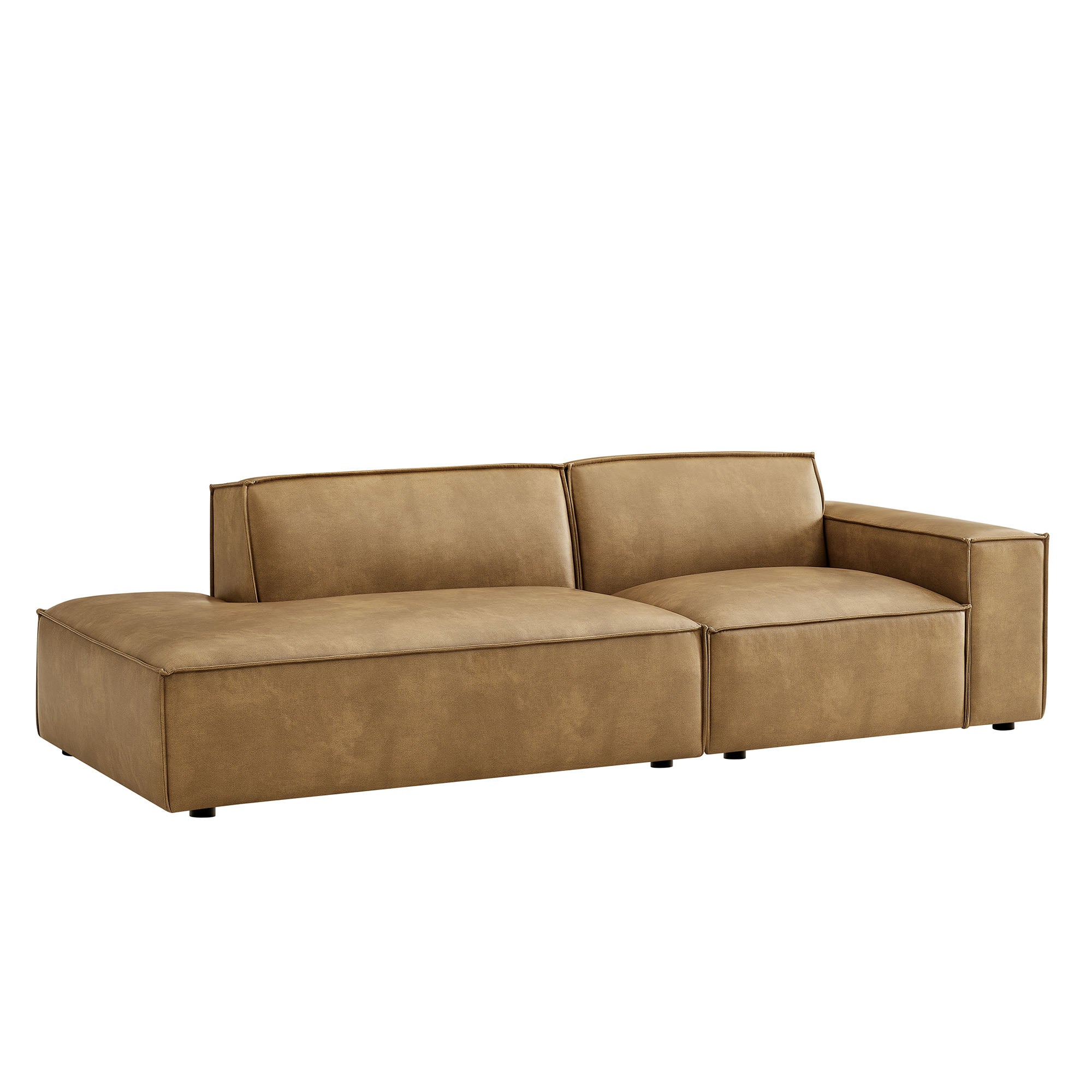 Restore 2-Piece Vegan Leather Modular Loveseat – Modway