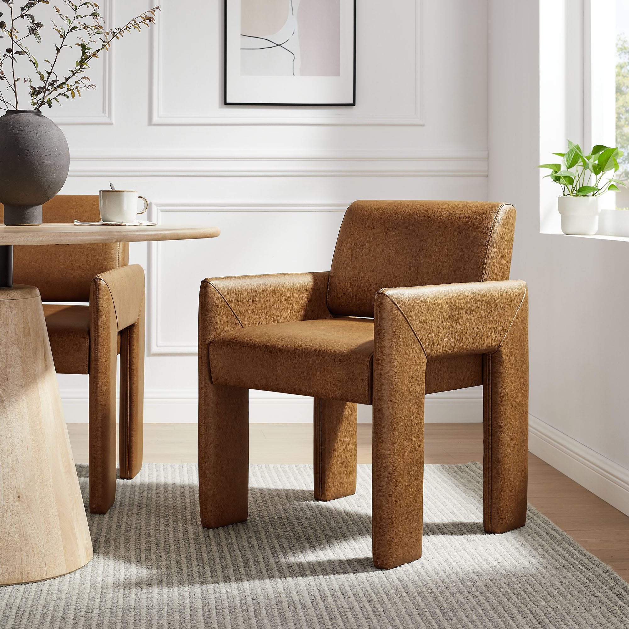 Daven Stain-Resistant Performance Velvet Dining Armchair – Modway