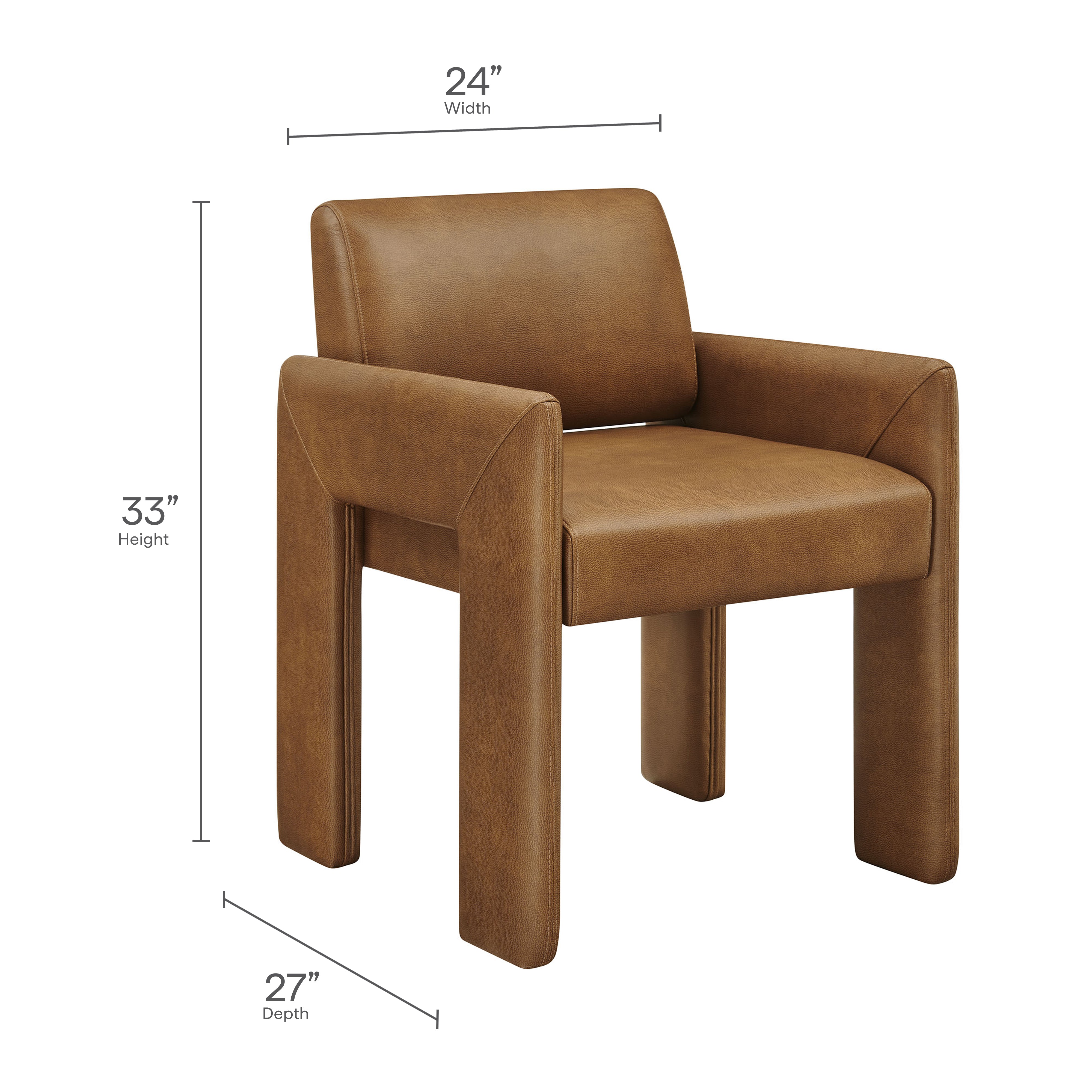 Daven Vegan Leather Dining Armchair – Modway