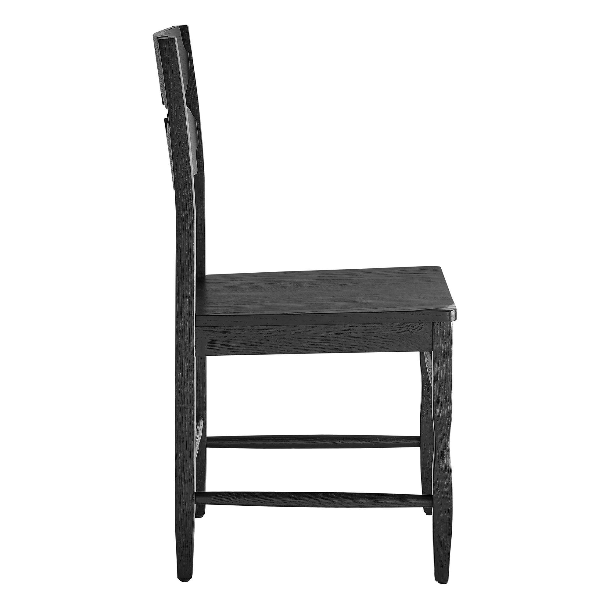 Jax Oak Wood Dining Chair With Wavy Razor Back – Modway