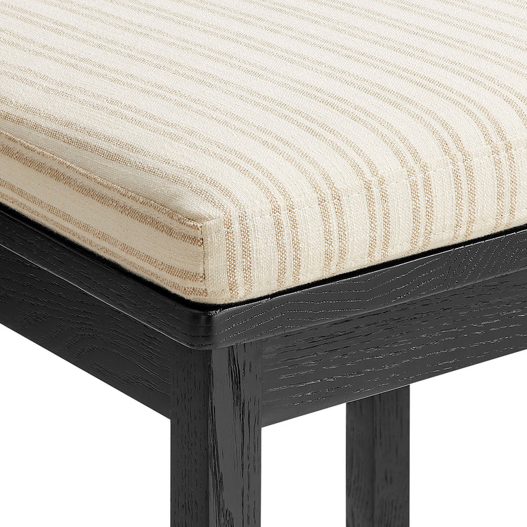 Black Oatmeal Stripe